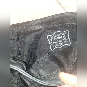 Real leather short